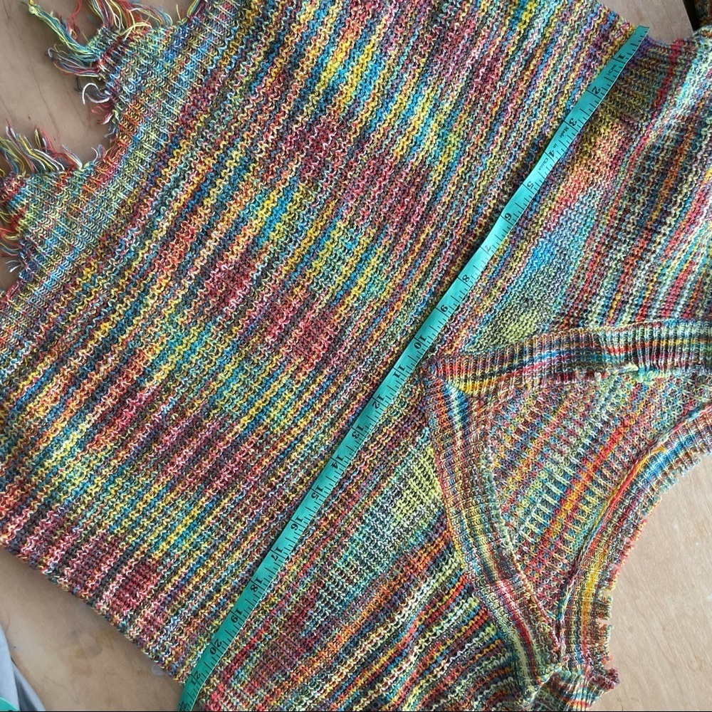 Zaful Multicolor Distressed Sweater Womens OS - Picture 8 of 9